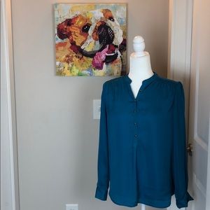 0174 Apt 9 teal blouse small